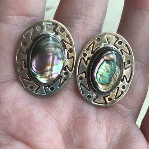 Estate find: abalone shell earrings